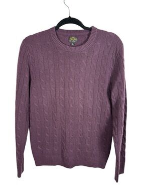J. Crew Men's Cashmere Cable-Knit Crew Neck Sweater Sz Small
